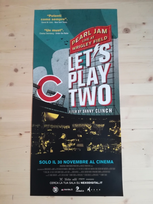 PEARL JAM LET'S PLAY TWO Original Music Movie Poster 12x27 LIVE AT WRIGLEY FIELD