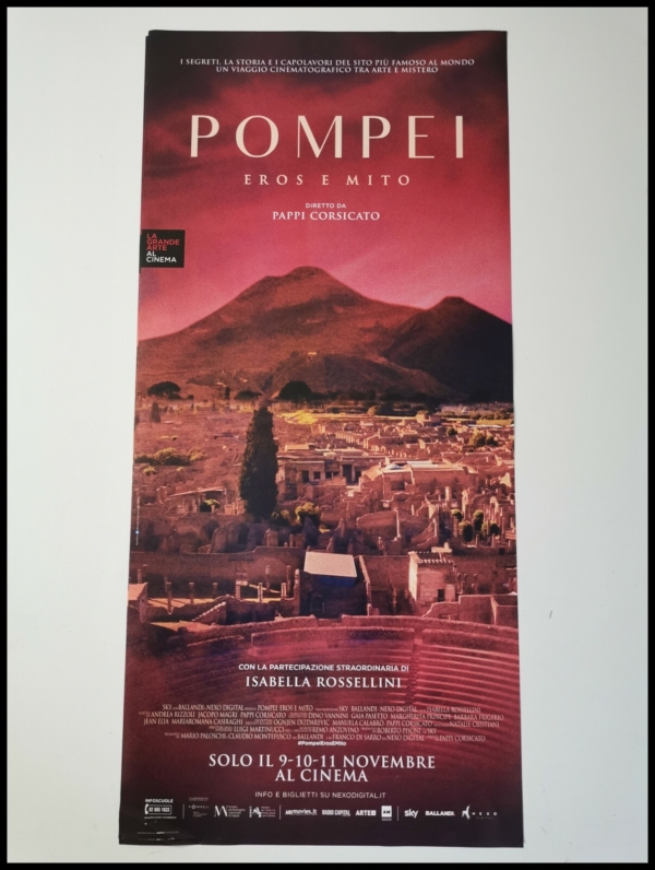POMPEI EROS AND MYTH Original Movie Poster Art Exhibition 12x27" Italian