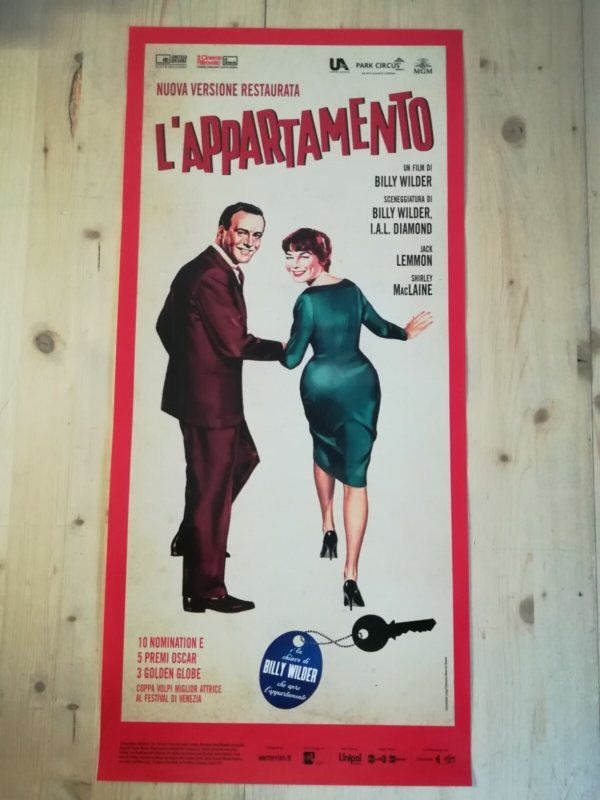 THE APARTAMENT Original Movie Poster 12x27" Italian WILDER LEMMON MacLAINE