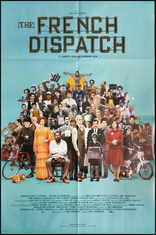 THE FRENCH DISPATCH Original Movie Poster 39x55" 2Sh Italian WES ANDERSON MURRAY