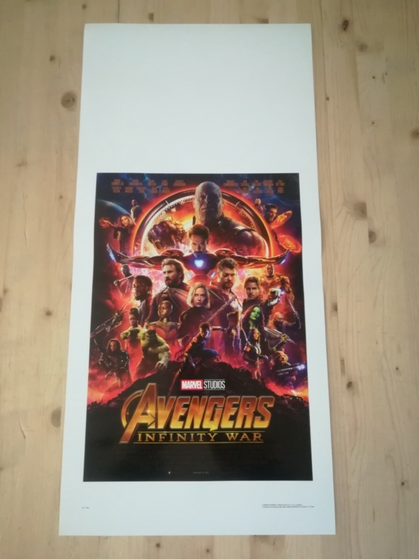 AVENGERS INFINITY WAR Locandina Film 33x70 Poster Originale Cinema MARVEL THOR