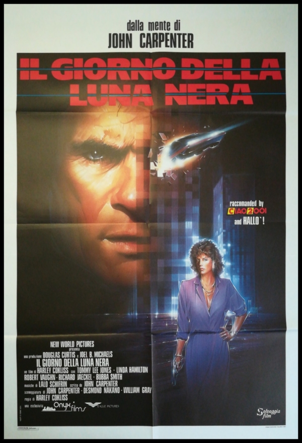 BLACK MOON RISING 1986 Original Movie Poster 39x55" 2Sh Italian JOHN CARPENTER