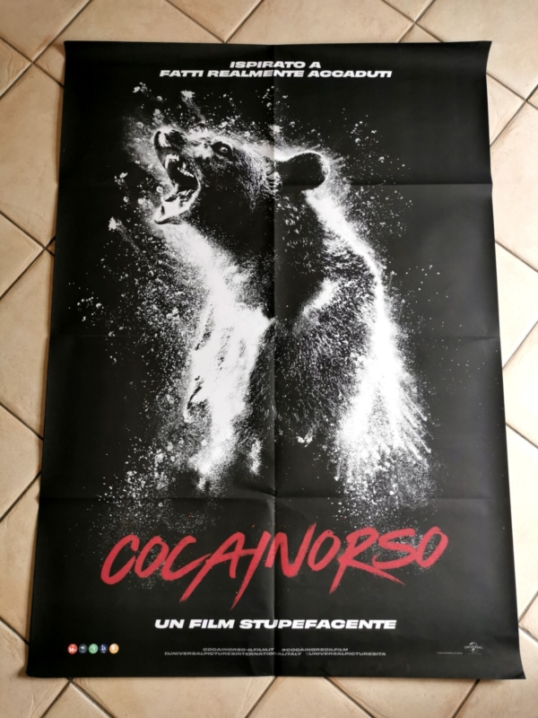 COCAINE BEAR Original Movie Poster 39x55" 2Sh Italian ELIZABETH BANKS