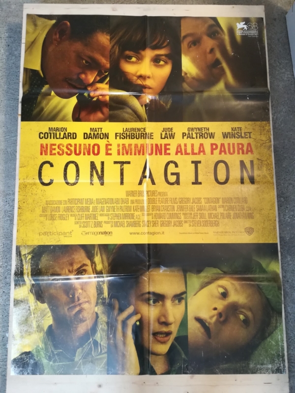 CONTAGION Original Movie Poster 39x55" 2Sh Italian COTILLARD DAMON LAW