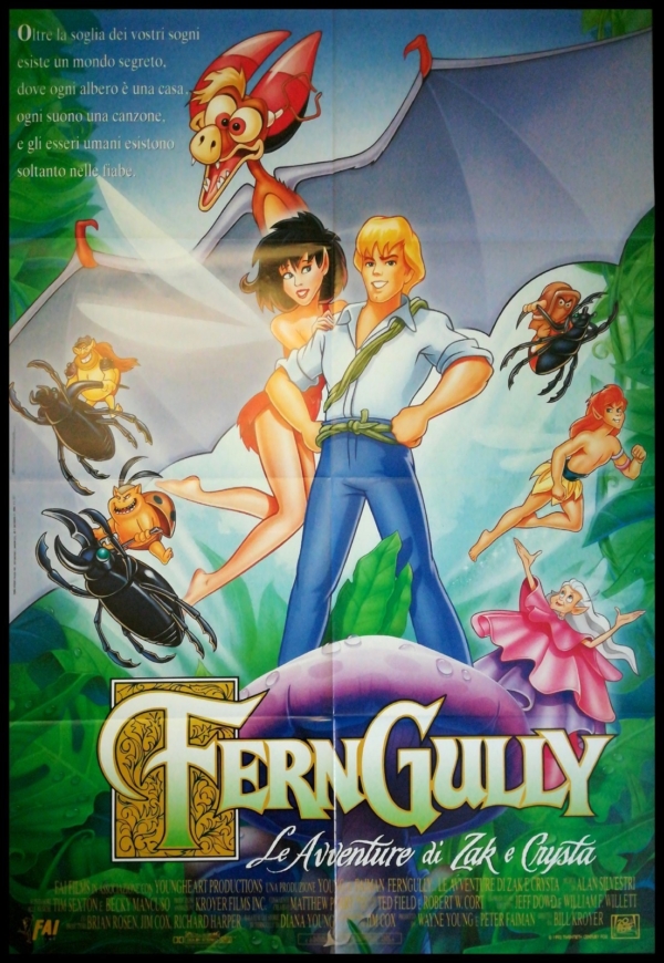 FERNGULLY LE AVVENTURE DI ZAK E CRYSTA Manifesto Film 2F Poster Originale Cinema