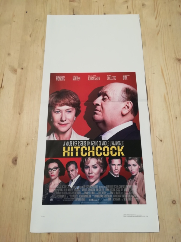 HITCHCOCK Original Movie Poster 12x27" Italian HOPKINS MIRREN