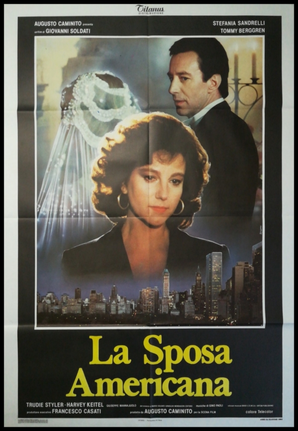 LA SPOSA AMERICANA Manifesto Film 2F Poster Originale Cinema STEFANIA SANDRELLI