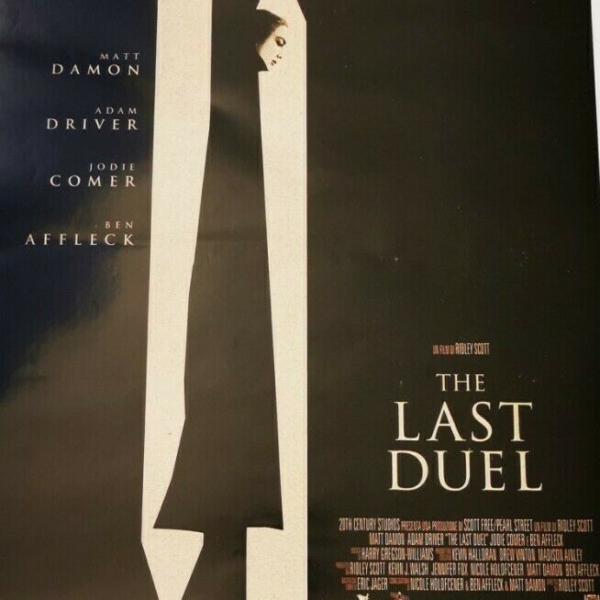 LAST DUEL Original Movie Poster 12x27" Italian RIDLEY SCOTT DAMON DRIVER COMER - immagine 3