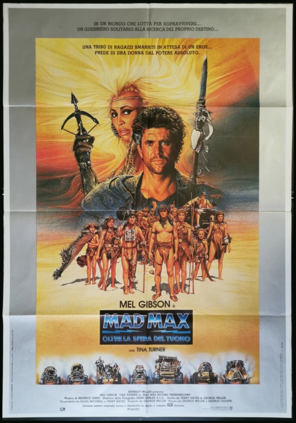 MAD MAX 1979 Original Movie Poster 39x55" 2Sh Italian MEL GIBSON GEORGE MILLER