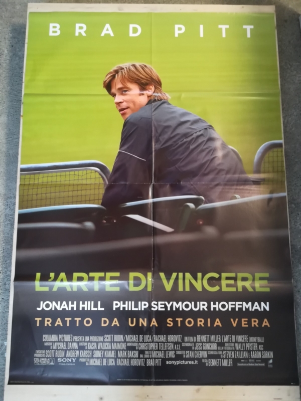 MONEYBALL Original Movie Poster 39x55" 2Sh Italian BRAD PITT MILLER HILL