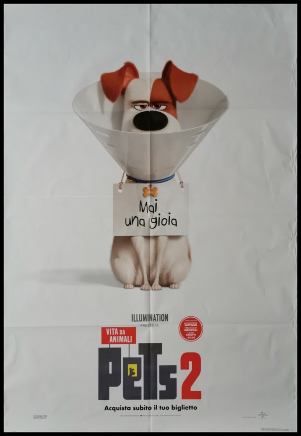 PETS 2 Manifesto Film 2F Poster Originale Cinema ANIMAZIONE CARTOON SECRET