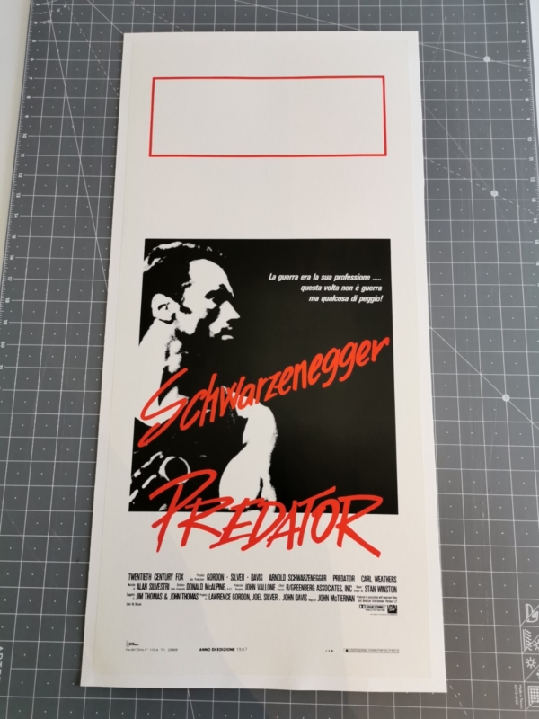 PREDATOR - RAW DEAL - RED HEAT Original LINEN BACKED Poster 13x28 SCHWARZENEGGER - immagine 3