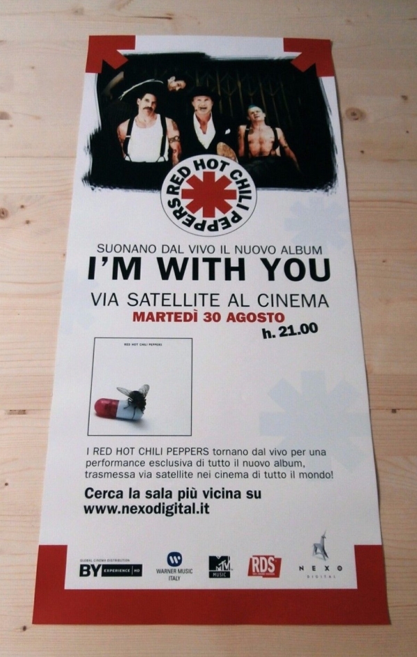 RED HOT CHILI PEPPERS Original Concert Music Poster 12x27"