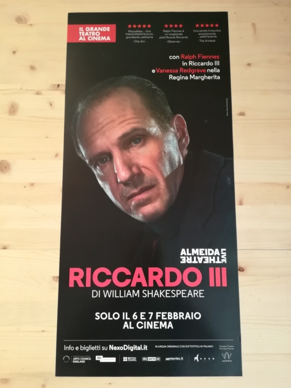 RICHARD III Original Movie Poster 12x27" Italian ALMEIDA THEATRE