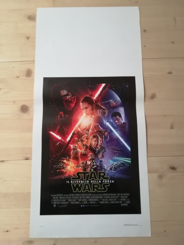 STAR WARS 7 THE FORCE AWAKENS Original Movie Poster 12x27" Italian SCI-FI
