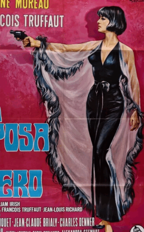 THE BRIDE WORE BLACK Original Movie Poster 39x55" 2Sh Italian FRANCOIS TRUFFAUT - immagine 3