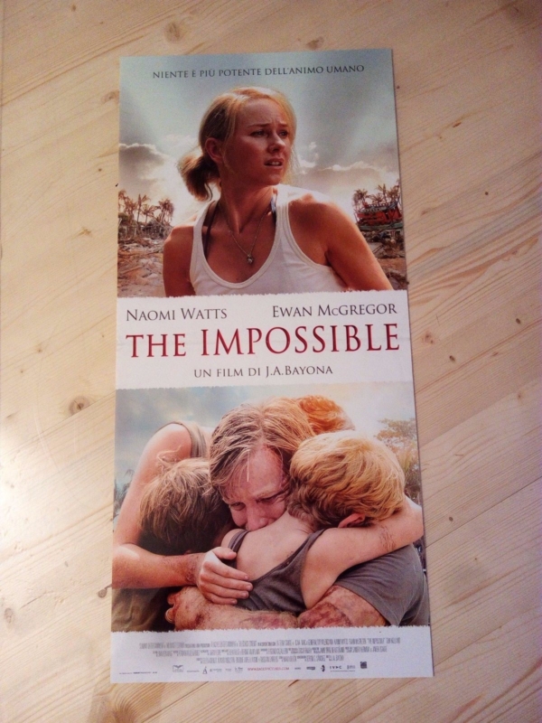 THE IMPOSSIBLE Locandina Film 33x70 Poster Originale Cinema