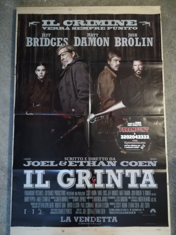 TRUE GRIT Original Movie Poster 39x55" 2Sh Italian JOEL ETHAN COEN MATT DAMON