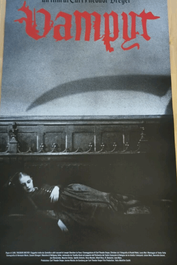 VAMPYR Original Movie Poster 12x27 Italian CARL THEODOR DREYER HORROR - immagine 3