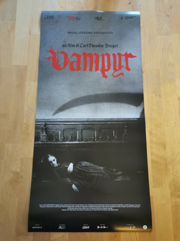 VAMPYR Original Movie Poster 12x27 Italian CARL THEODOR DREYER HORROR