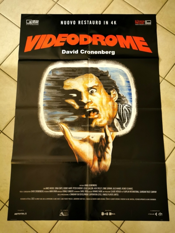 VIDEODROME 4K Original Movie Poster 39x55" 2Sh Italian DAVID CRONENBERG HORROR - immagine 3
