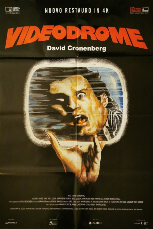 VIDEODROME 4K Original Movie Poster 39x55" 2Sh Italian DAVID CRONENBERG HORROR