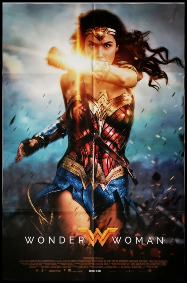 WONDER WOMAN Original Movie Poster 39x55" 2Sh Italian DC COMICS