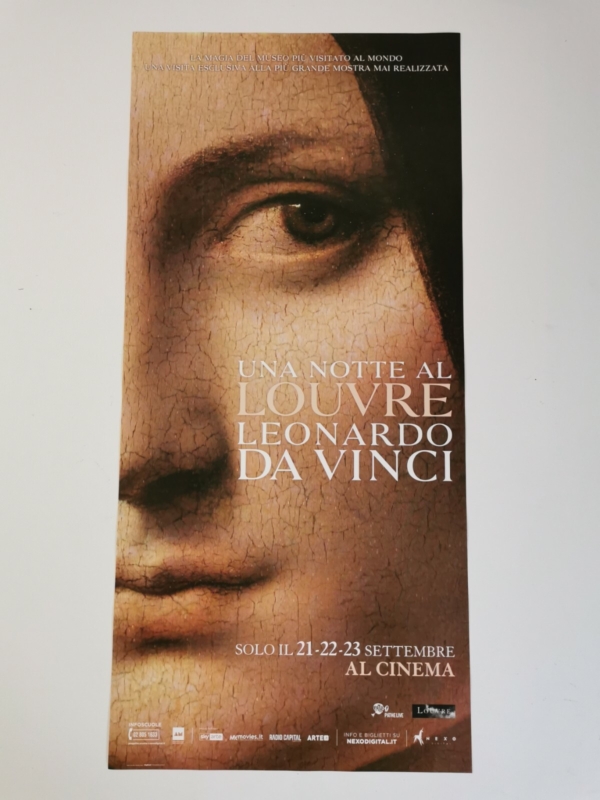 A NIGHT AT THE LOUVRE Original Movie Art Poster 12x27" Italian LEONARDO DA VINCI