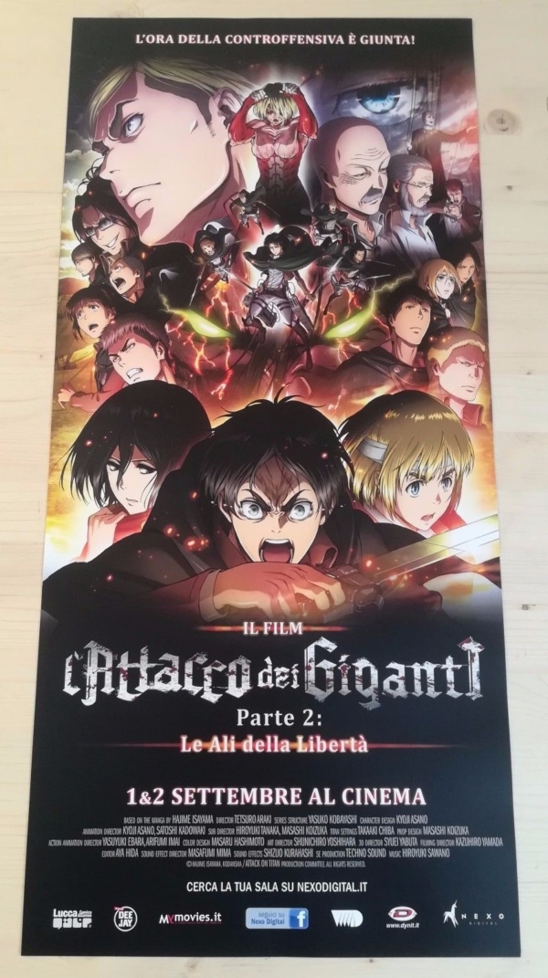 ATTACCO DEI GIGANTI pt2 Locandina Originale 33x70 Poster Film Japan Anime