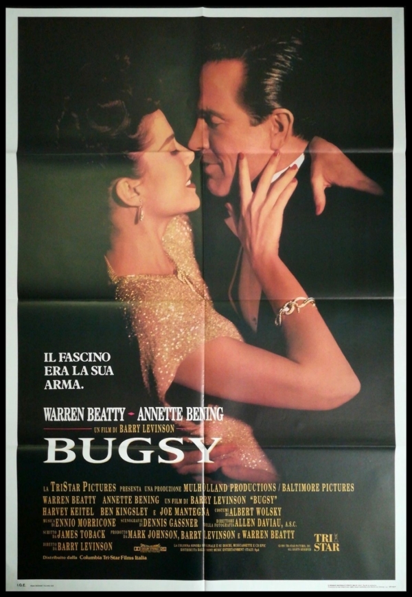 BUGSY Manifesto Film 2F Poster Originale Cinema WARREN BEATTY BENING LEVINSON