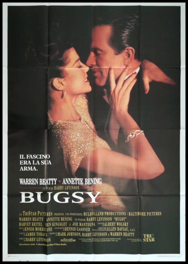 BUGSY Manifesto Film 4F Poster Originale Cinema WARREN BEATTY BENING LEVINSON
