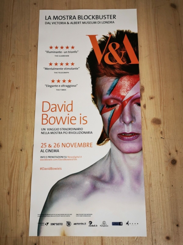 DAVID BOWIE IS V&A 2014 Original Movie Poster 12x27" Italian ZIGGY STARDUST