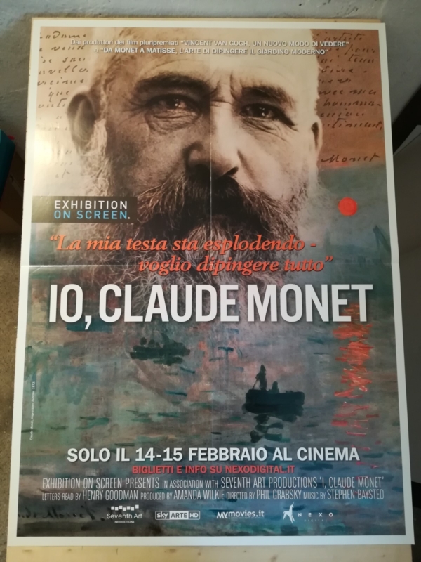 I, CLAUDE MONET Original Art Exhibition Movie Poster 39x55" 2Sh Italian
