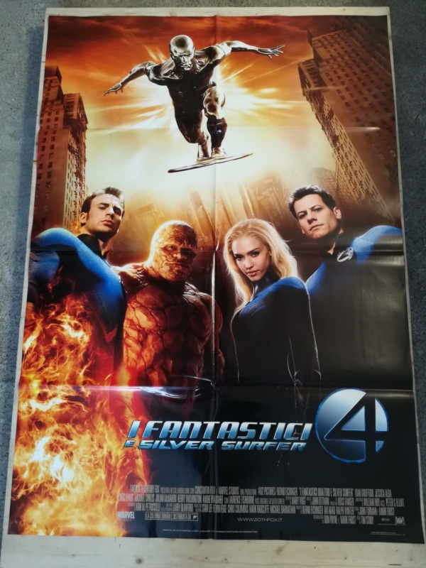 I FANTASTICI 4 E SILVER SURFER Manifesto Film 2F Poster Originale Cinema 100x140