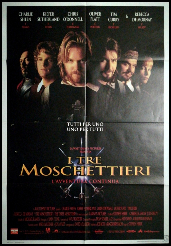 I TRE MOSCHETTIERI Manifesto Film 2F Poster Originale Cinema HEREK DISNEY 3