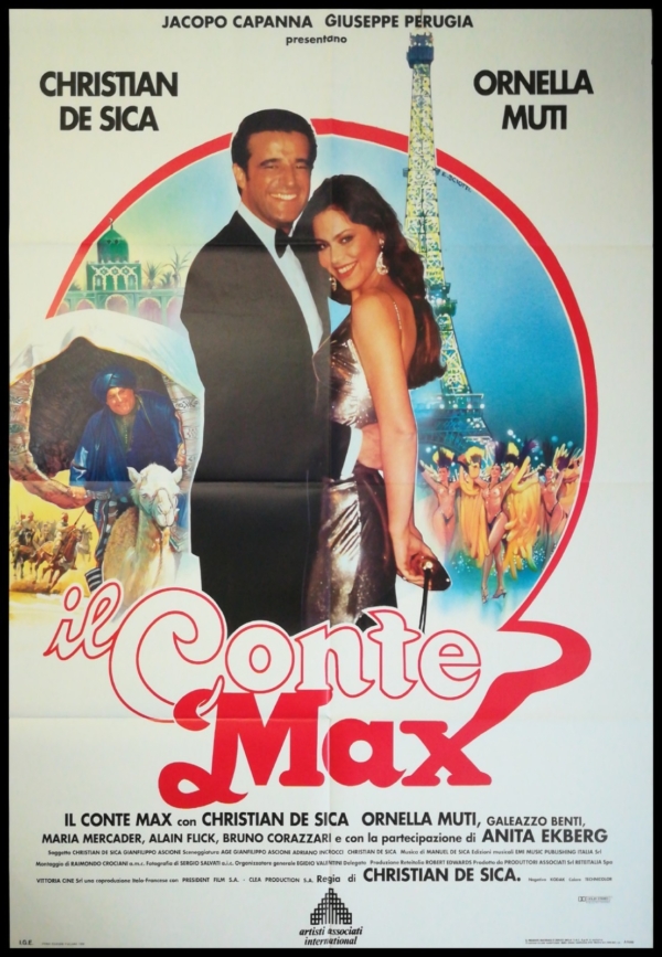 IL CONTE MAX Manifesto Film 2F Poster Originale Cinema DE SICA ORNELLA MUTI