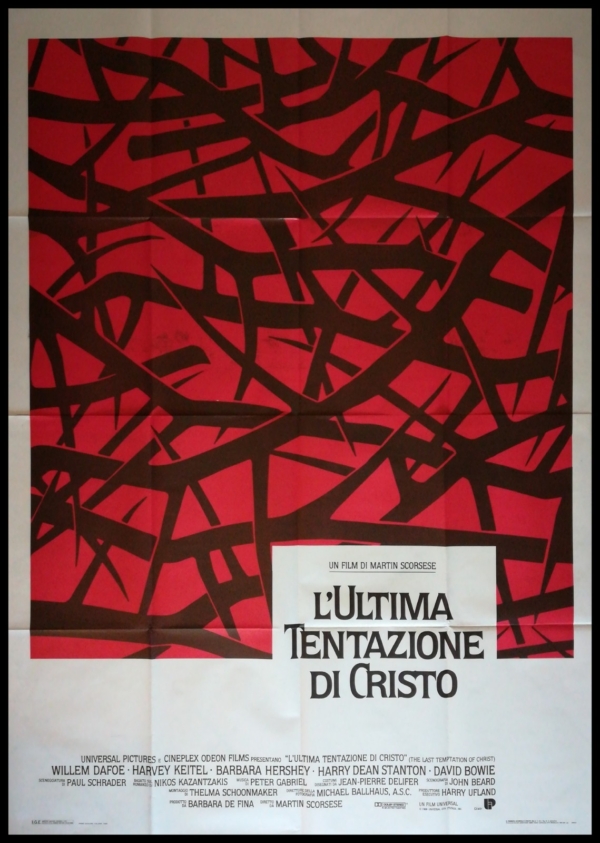 L'ULTIMA TENTAZIONE CRISTO Manifesto 4F Poster Originale Cinema SCORSESE BOWIE