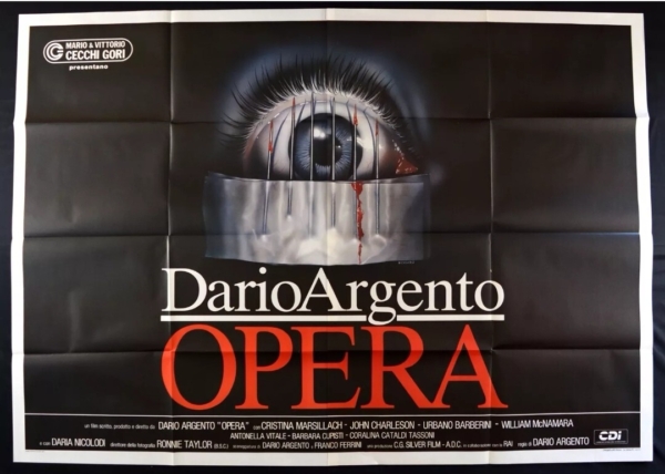 OPERA 1987 Original Movie Poster 55x78" Italian DARIO ARGENTO HORROR CASARO