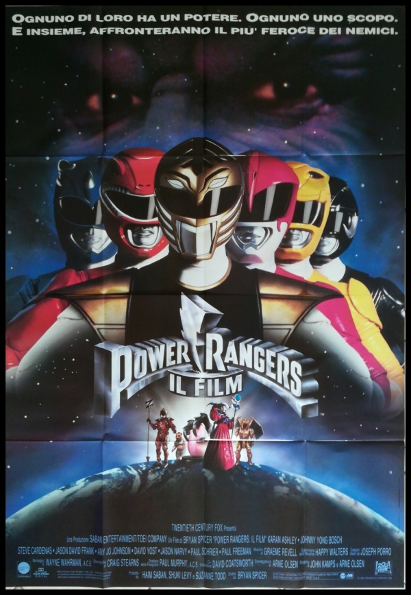 POWER RANGERS 1995 Original Movie Poster 55x78" 4Sh Italian MIGHTY MORPHIN