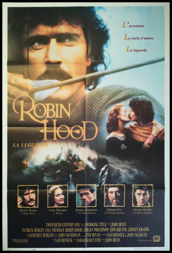ROBIN HOOD LA LEGGENDA Manifesto Film 2F Poster Originale Cinema IRVIN THURMAN