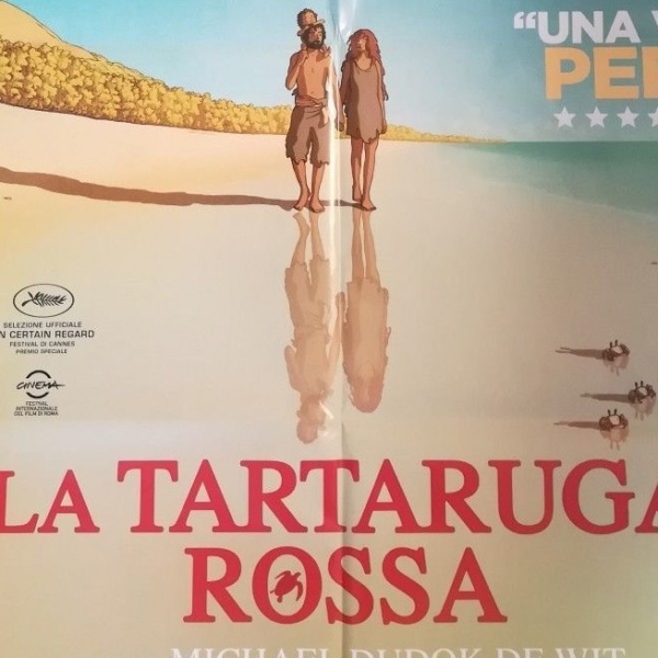 THE RED TURTLE Original Movie Poster 39x55" 2Sh Italian GHIBLI BARRAS - immagine 3
