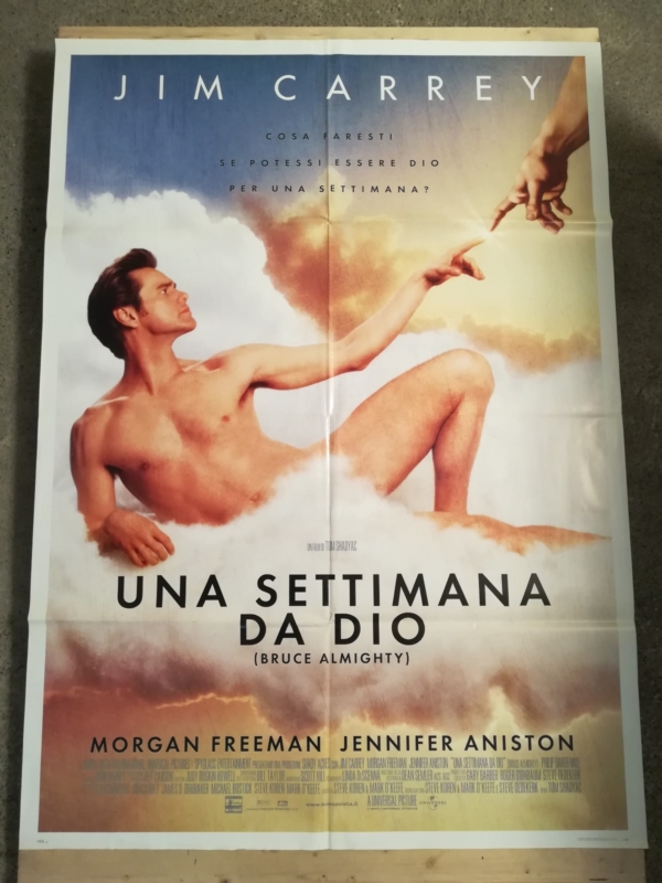 UNA SETTIMANA DA DIO Manifesto Film 2F Poster Originale Cinema 100x140 CARREY