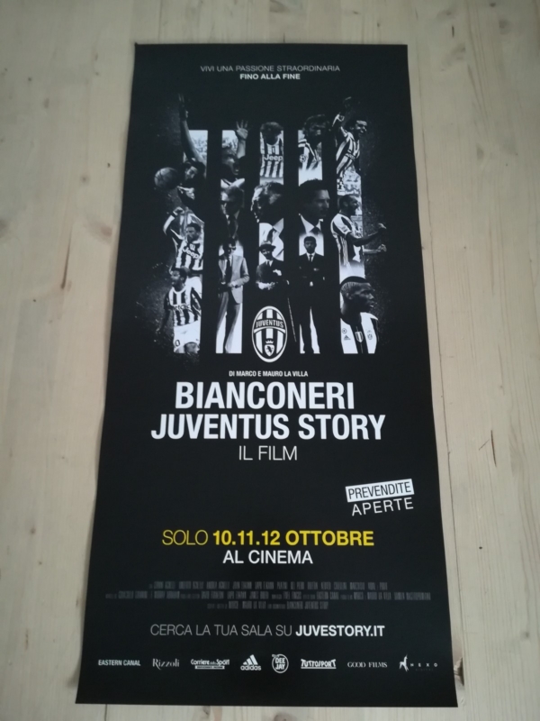 BIANCONERI JUVENTUS STORY Original Event Movie Poster 12x27" Italian RONALDO