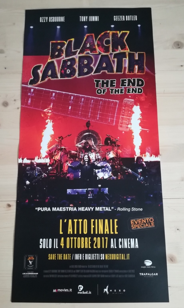 BLACK SABBATH THE END OF THE END Original Concert Music Poster 12x27" OZZY