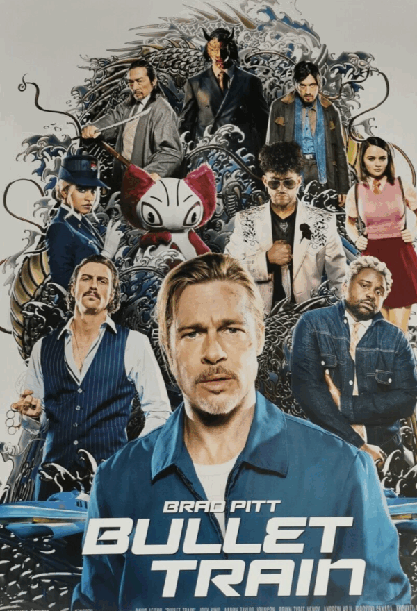 BULLET TRAIN Original Movie Poster 27X40" 1 Side Italian BRAD PITT - immagine 3