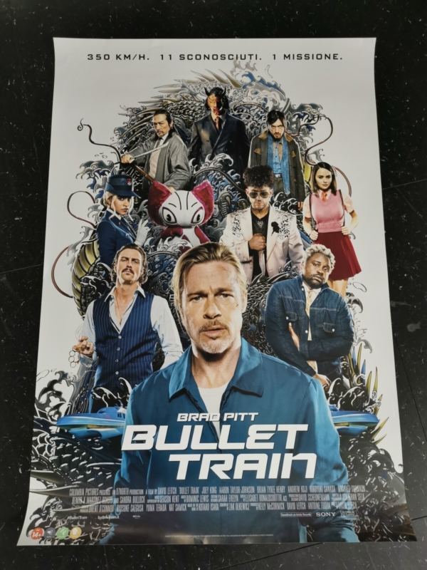 BULLET TRAIN Original Movie Poster 27X40" 1 Side Italian BRAD PITT