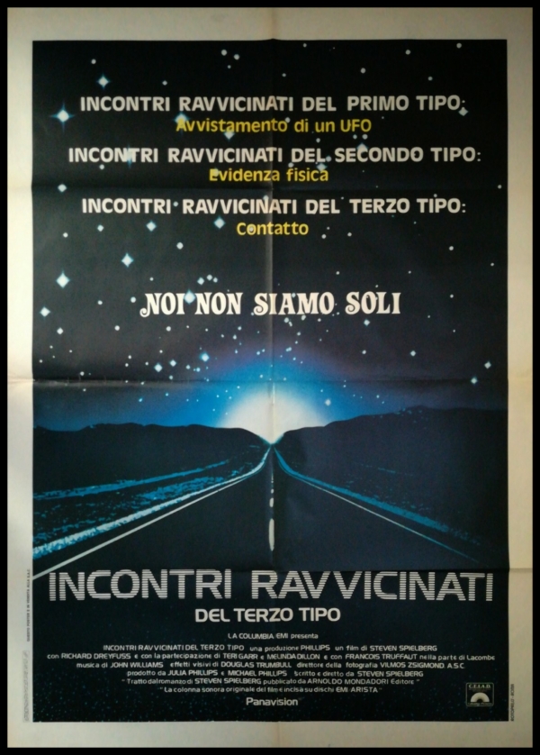 CLOSE ENCOUNTERS THIRD KIND 1977 Original Movie Poster 39x55" 2Sh Ita SPIELBERG