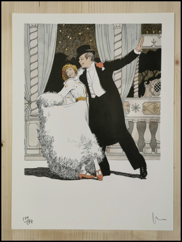 FELLINI MOVIES Original Litho Poster 11,5x15" SIGNED By MANARA DOLCE VITA RARE - immagine 3