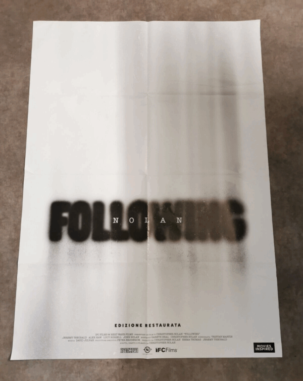 FOLLOWING 4k Original Movie Poster 39x55" 2Sh Italian CHRISTOPHER NOLAN