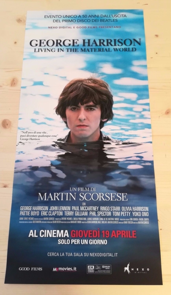 GEORGE HARRISON Original Movie Poster 12x27" Italian MARTIN SCORSESE